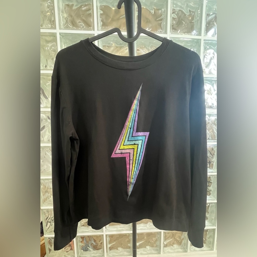 Pixie Lane Girls rainbow lightening bolt shirt